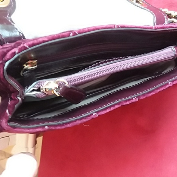 Michael Kors Special Edition New Wine Velvet Shoulder Bag/ Crossbody - Picture 9 of 15
